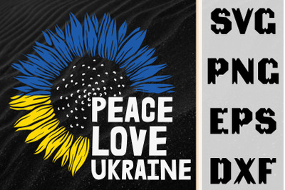 Funny Design Peace, Love, Ukraine