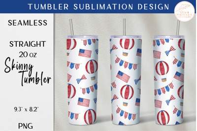 American Independence Day Tumbler PNG. Patriotic Tumbler Sublimation