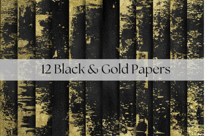 Black Foil and Gold Papers