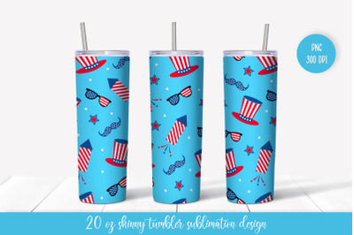 American Patriotic Tumbler Wrap Sublimation. 4th of July tumbler