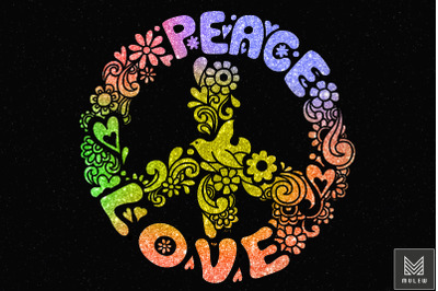 Peace &amp;amp; Love 60s 70s Gift For Hippie