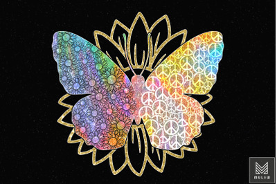 Butterfly Hippie Peace Sign