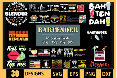 Bartender Bundle SVG 30 designs