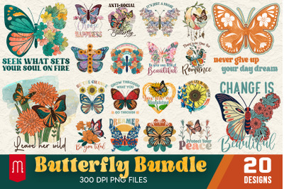 Best Butterfly T-shirt Design Bundle