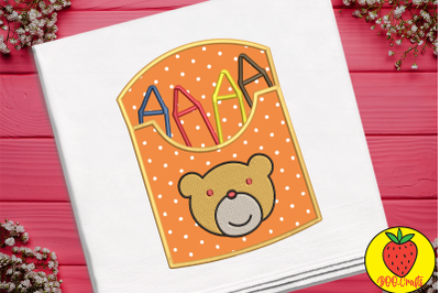 Color Pencil Box For Kids Embroidery Design
