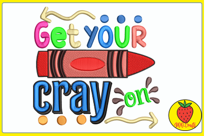 Get Your Crayon Embroidery Design