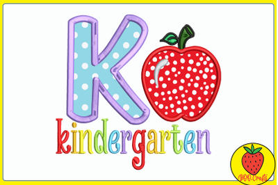 Kindergarten Apple Embroidery