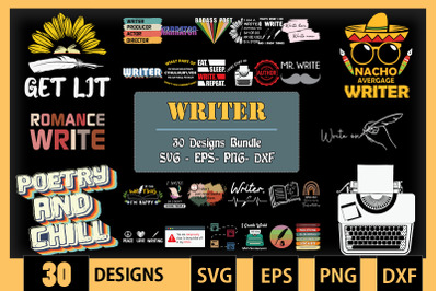 Writer Bundle SVG 30 designs