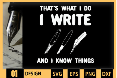 I Write and I Know Things Writer