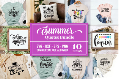 Summer Quote Svg Bundle 10 Design