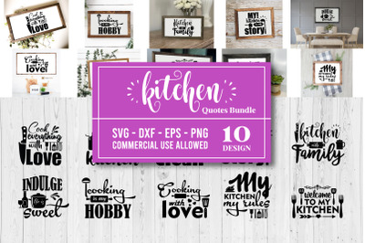 Kitchen Quotes SVG Bundle