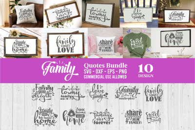 Family Quotes SVG Bundle