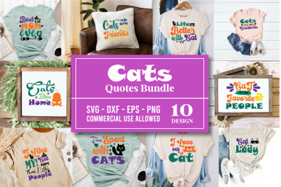 Funny Cat Quote Bundle Svg