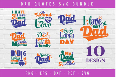 Dad Quotes SVG Bundle