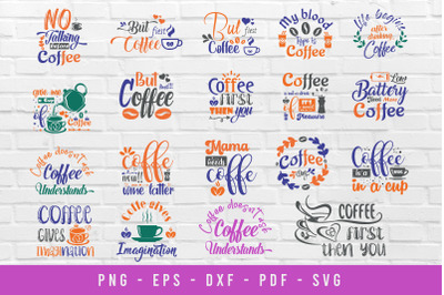 Coffee Quote Bundle SVG