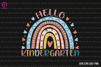 Hello Kindergarten Rainbow