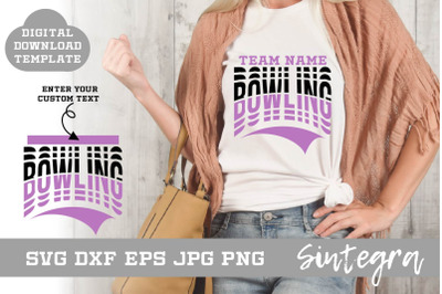 Bowling SVG Shirt Template Design 001