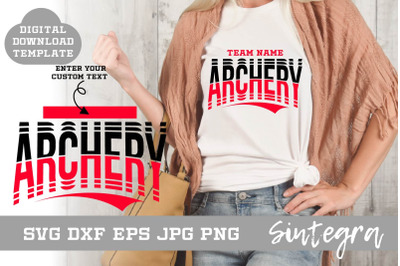 Archery SVG Shirt Template Design 001