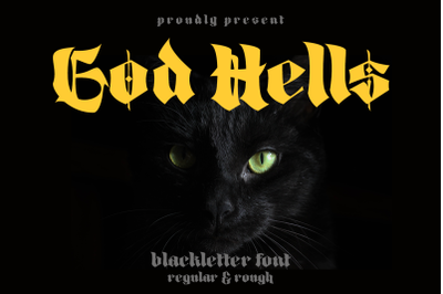God Hells - blackletter font