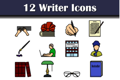 Writer Icon Set