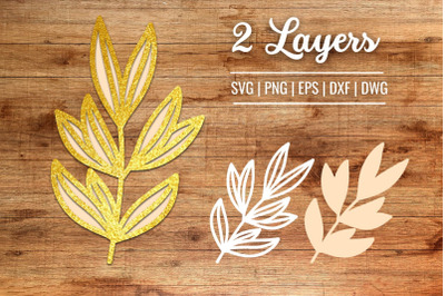 3D Wedding Leaf SVG