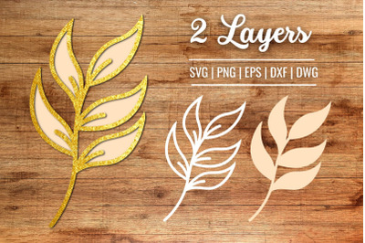 3D&nbsp;Layered Leaves SVG