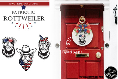 Rottweiler Dog Patriotic Cut files and Sublimation