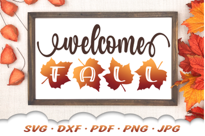 Welcome Fall SVG | Fall Welcome Sign SVG Files