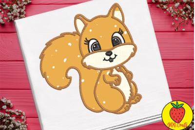 Cute Squirrel For Kid Embroidery