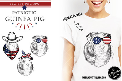 Guinea Dog Patriotic Cut files and Sublimation