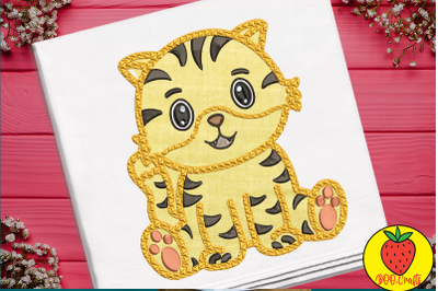 Cute Tiger For Kid Embroidery