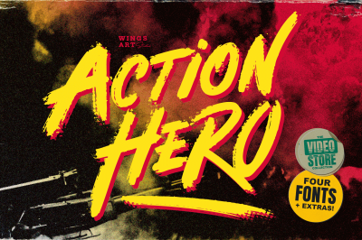 Action Hero - An Explosive 80s Movie Title Font