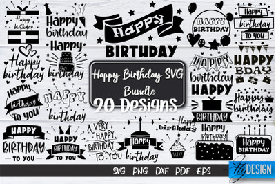 Happy Birthday SVG Bundle | Happy Birthday Quotes Design