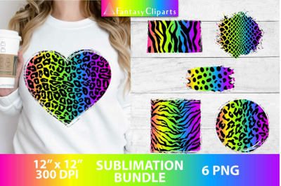 Neon Sublimation Backgrounds | Animal Print Backsplashes PNG