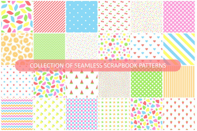 Colorful delicate seamless patterns