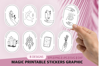 Magic Printable Stickers Graphic