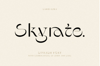 Skyrate - Stylish Font