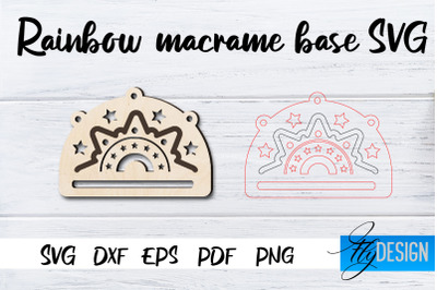Rainbow Macrame base SVG | Macrame Laser Cut SVG | CNC files