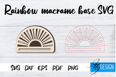 Rainbow Macrame base SVG | Macrame Laser Cut SVG | CNC files