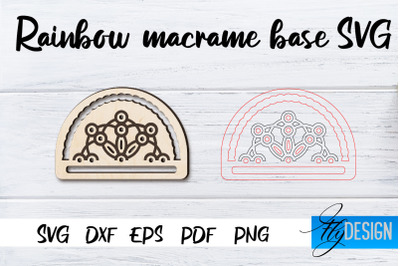 Rainbow Macrame base SVG | Macrame Laser Cut SVG | CNC files