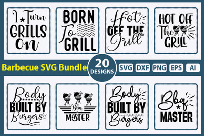 Barbecue Master SVG Bundle, Grill SVG Cut Files, commercial use, insta