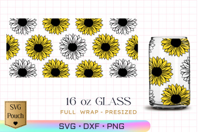 Sunflowers Libbey glass SVG wrap
