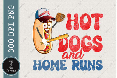 Hotdogs Homeruns Baseball Lover Design