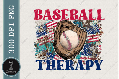 Baseball Therapy Baseball Lover Design