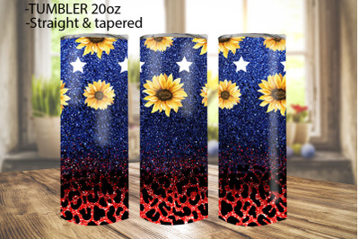 Sunflower 4th Of July Tumbler Graphics