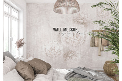 Wall mockup&2C; Wallpaper mockup