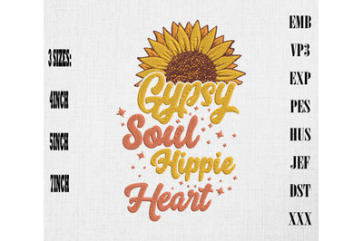 Gypsy Soul Hippie Heart Embroidery Hippie &amp;amp; Boho Style