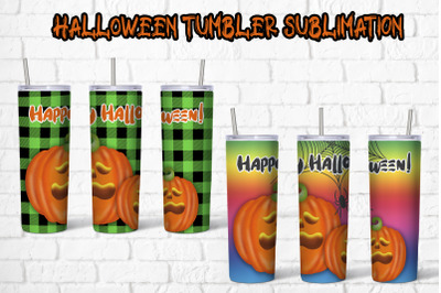 Halloween tumbler sublimation | Halloween pumpkin PNG