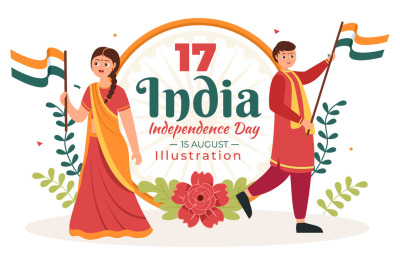 17 Happy Indian Independence Day Illustration