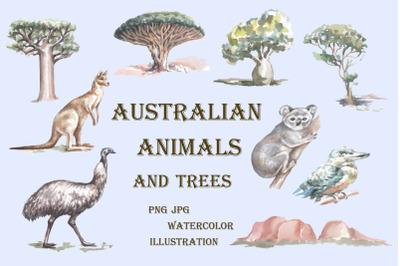 Australian animals and trees